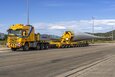Rotorblatt auf Flügeltransportvorrichtung