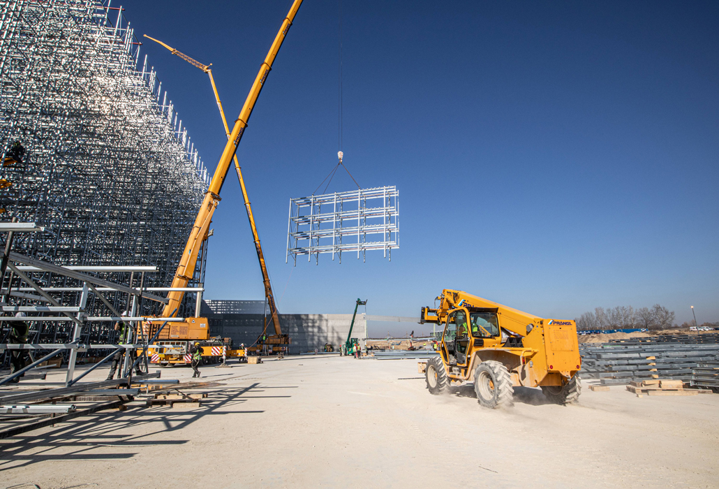 Teleskopstapler, Teleskopkran, Distributionslager